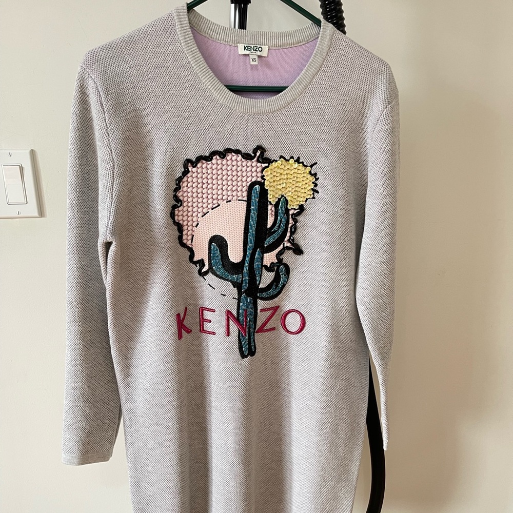Almost brand new authentic Kenzo cactus long sweater.